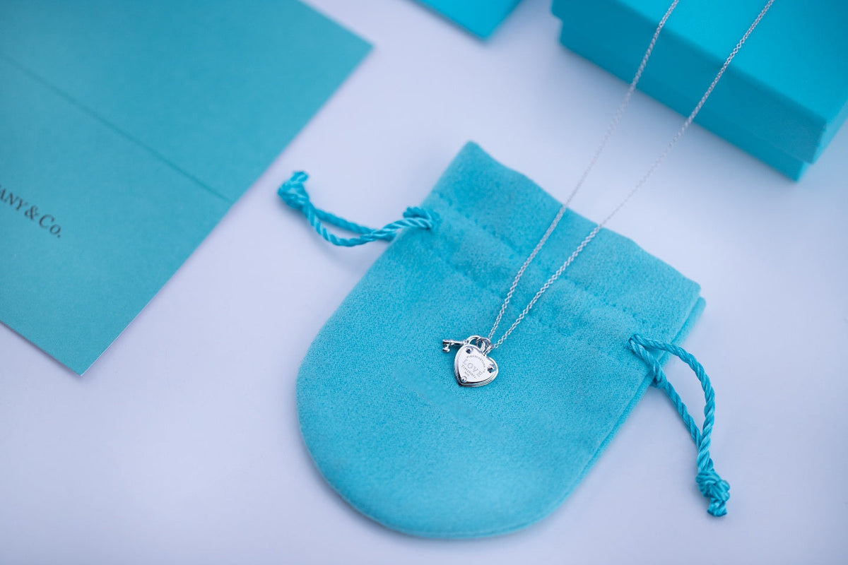 [⭐JeweliWhal]KEY AND HEART SILVER NECKLACE