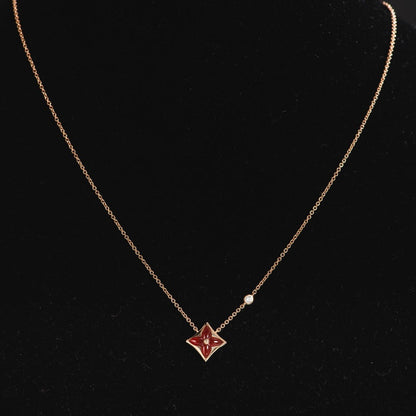 [⭐⭐JeweliWhal]STAR NECKLACE PINK GOLD 1 DIAMOND
