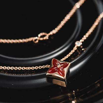 [⭐⭐JeweliWhal]STAR NECKLACE PINK GOLD 1 DIAMOND
