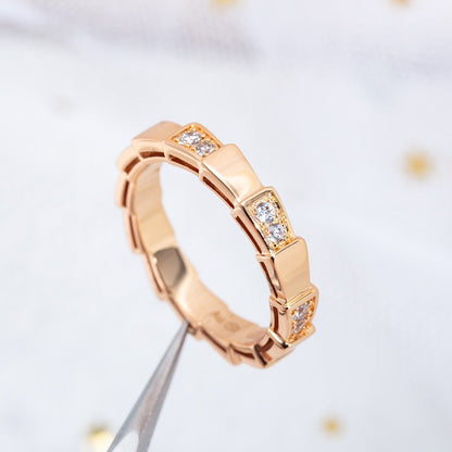 [⭐⭐JeweliWhal]SERPENTI RING PINK GOLD  3MM