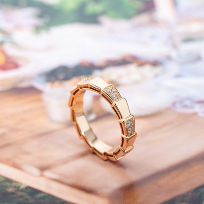 [⭐⭐JeweliWhal]SERPENTI RING PINK GOLD  3MM