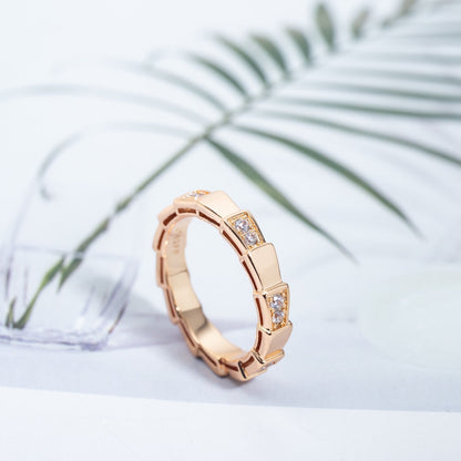 [⭐⭐JeweliWhal]SERPENTI RING PINK GOLD  3MM