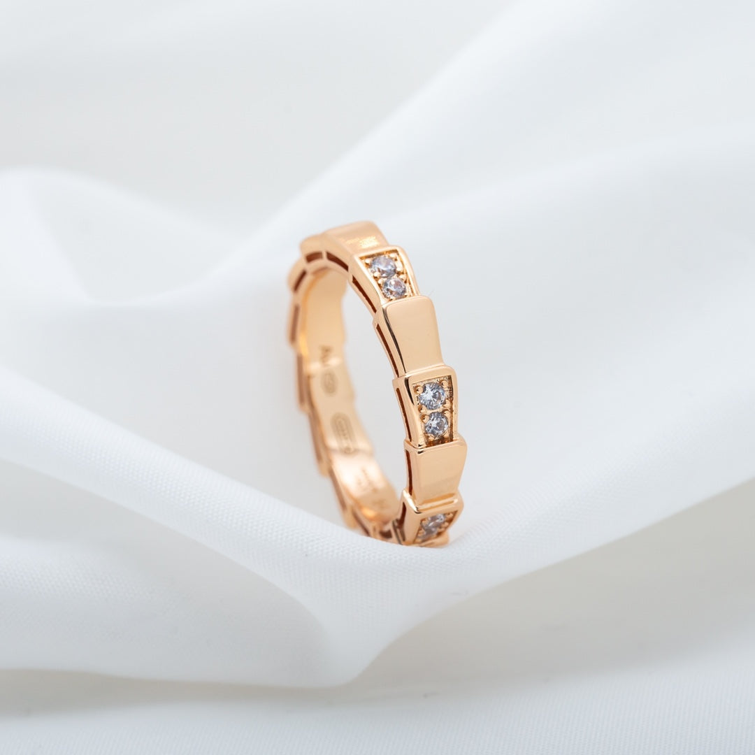 [⭐⭐JeweliWhal]SERPENTI RING PINK GOLD  3MM