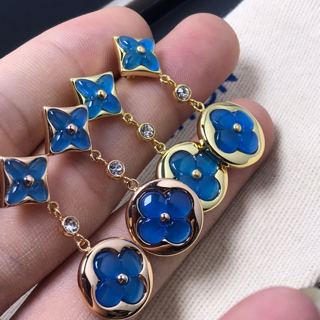 [⭐⭐JeweliWhal]スター＆サン アゲート ダイヤモンドピアス