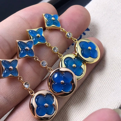 [⭐⭐JeweliWhal]スター＆サン アゲート ダイヤモンドピアス