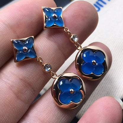 [⭐⭐JeweliWhal]スター＆サン アゲート ダイヤモンドピアス