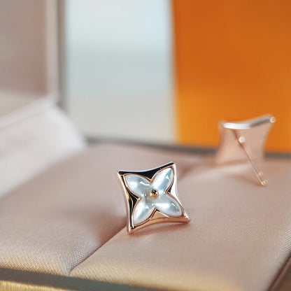 [⭐⭐JeweliWhal]STAR MOP PINK GOLD EARRINGS