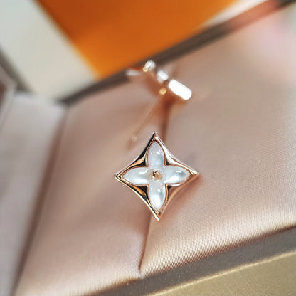 [⭐⭐JeweliWhal]STAR MOP PINK GOLD EARRINGS