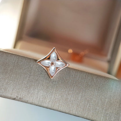 [⭐⭐JeweliWhal]STAR MOP PINK GOLD EARRINGS