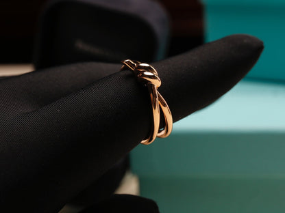 [⭐JeweliWhal]KNOT RING PINK GOLD