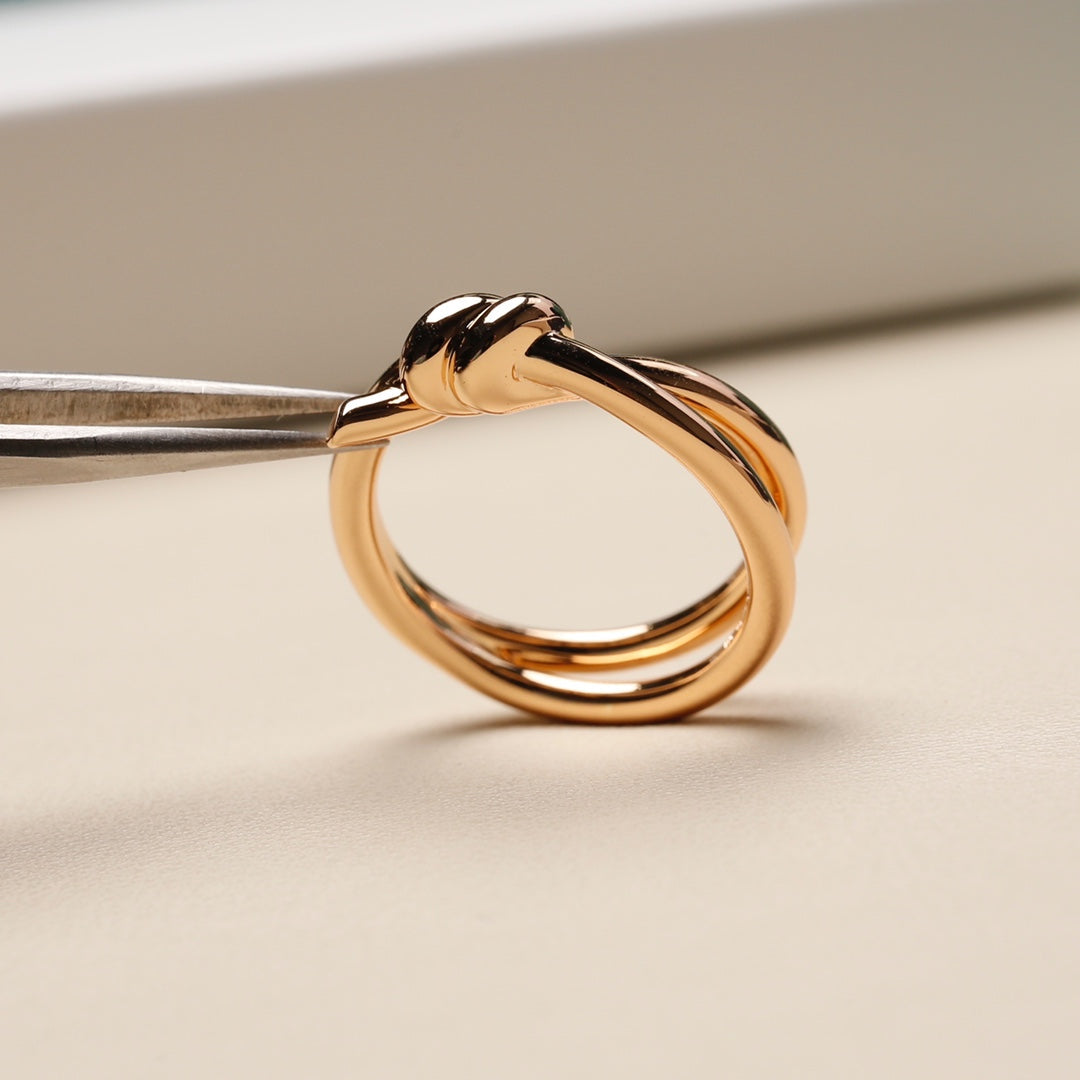 [⭐JeweliWhal]KNOT RING PINK GOLD