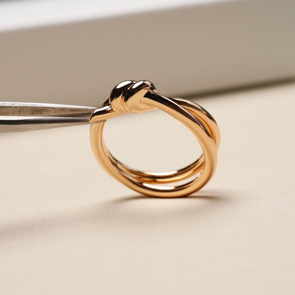 [⭐JeweliWhal]KNOT RING PINK GOLD