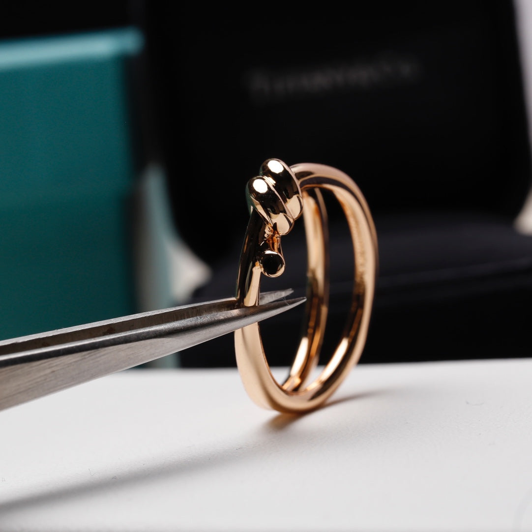 [⭐JeweliWhal]KNOT RING PINK GOLD