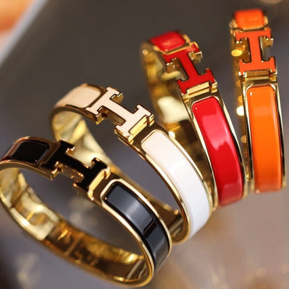 [⭐⭐JeweliWhal]H BRACELET 12MM GOLD