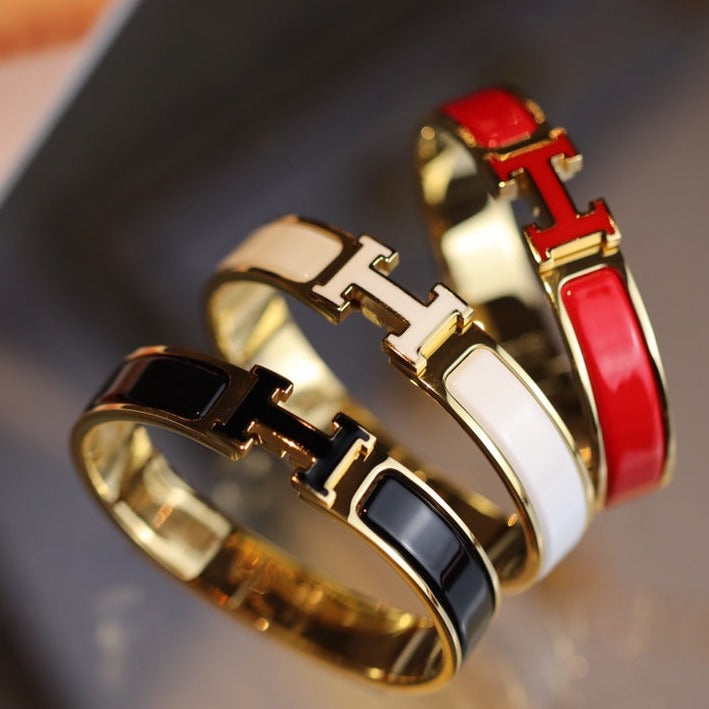 [⭐⭐JeweliWhal]H BRACELET 12MM GOLD