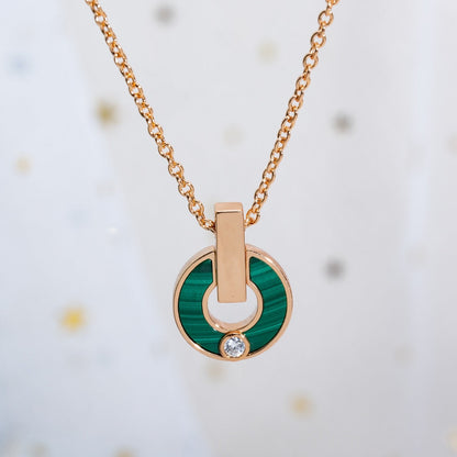 [⭐⭐JeweliWhal]GARI NECKLACE PINK GOLD MALACHITE