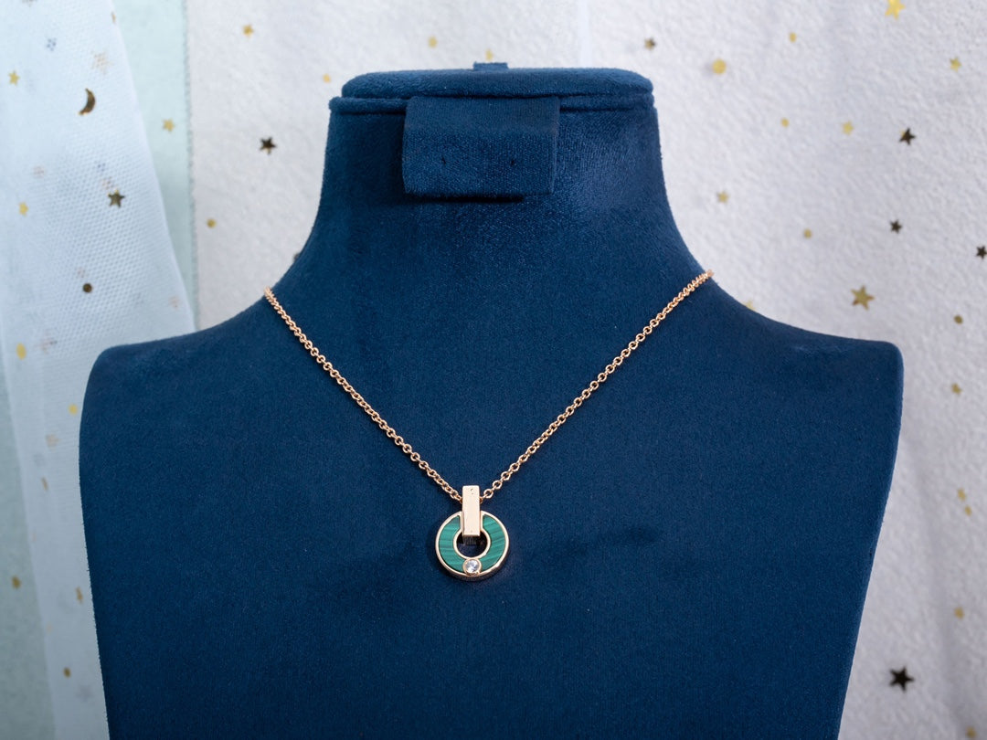 [⭐⭐JeweliWhal]GARI NECKLACE PINK GOLD MALACHITE
