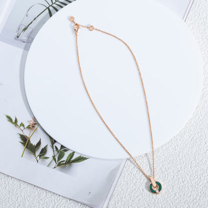[⭐⭐JeweliWhal]GARI NECKLACE PINK GOLD MALACHITE