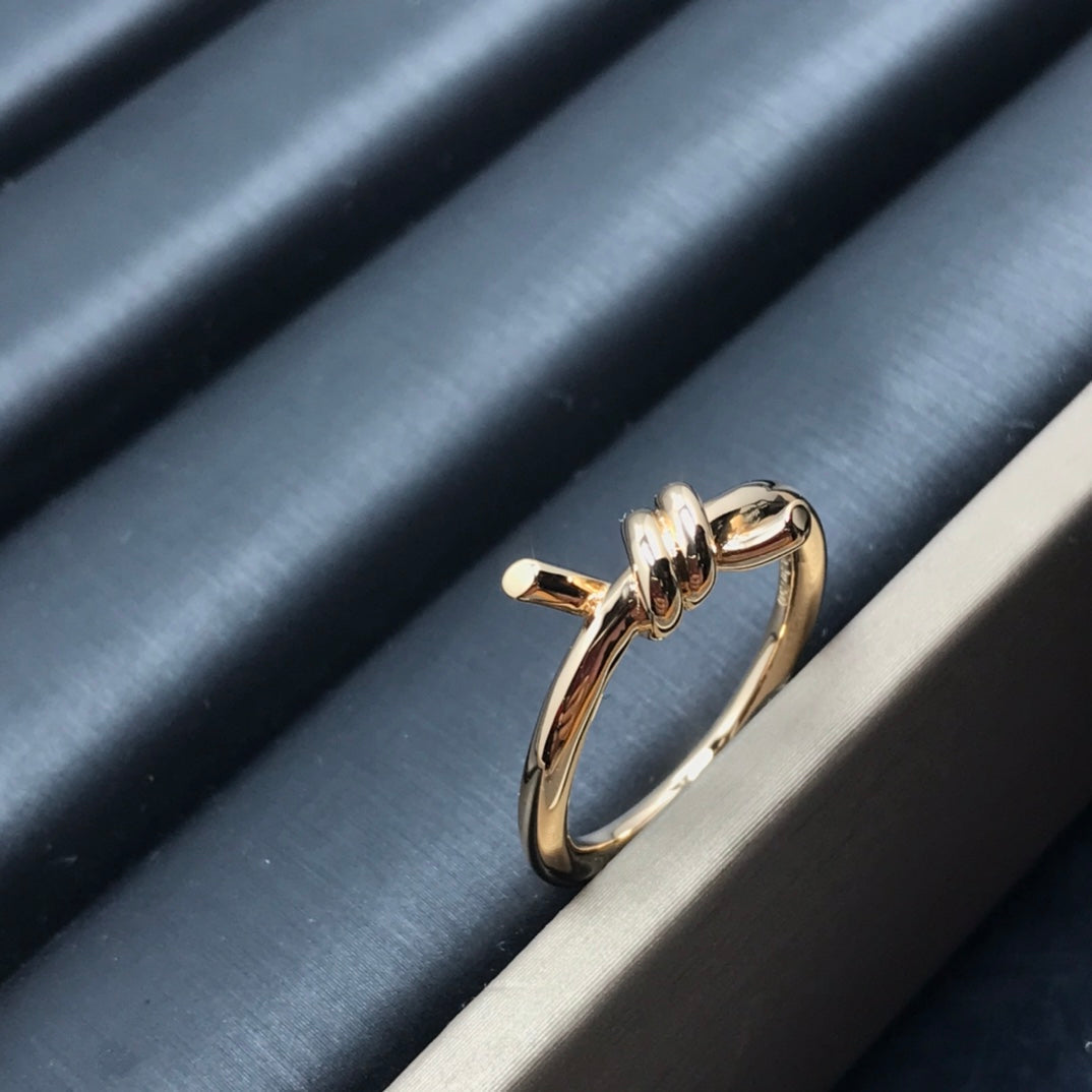 [⭐JeweliWhal]KNOT RING 1.2MM