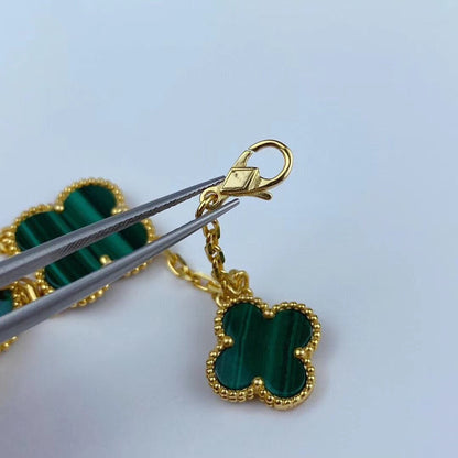 [⭐⭐JeweliWhal]MAGIC CLOVER MALACHITE GOLD BRACELET 5 MOTIFS