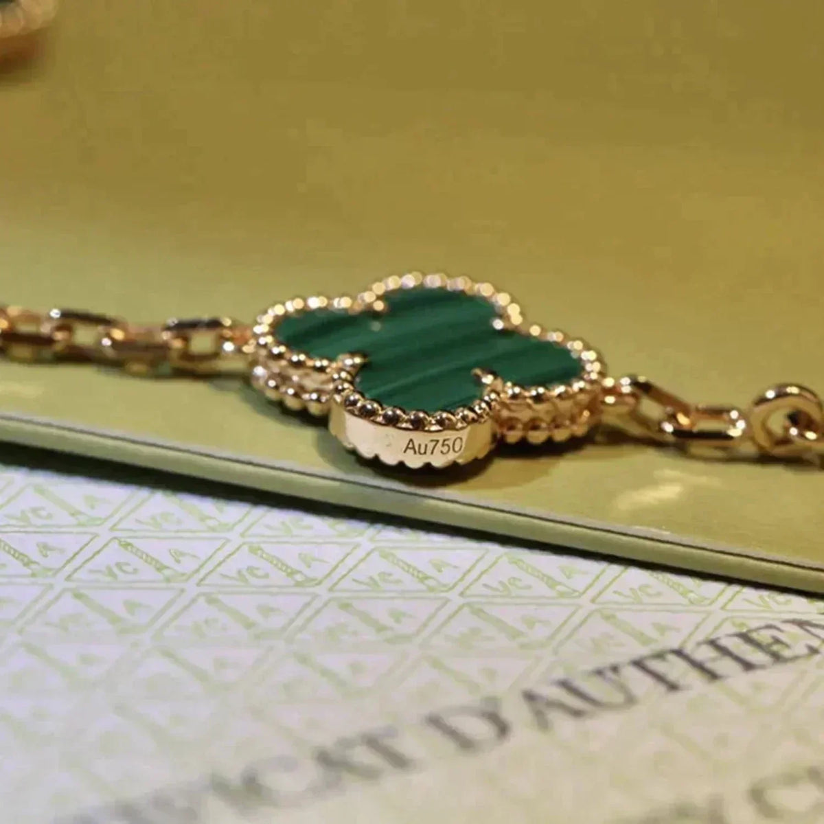 [⭐⭐JeweliWhal] CLOVER 5 MOTIF MALACHITE BRACELET COLLECTION