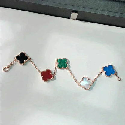 [⭐⭐JeweliWhal]CLOVER 5 MOTIFS MULTICOLOR BRACELET