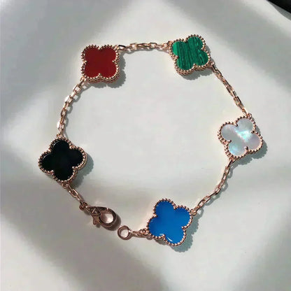 [⭐⭐JeweliWhal]CLOVER 5 MOTIFS MULTICOLOR BRACELET