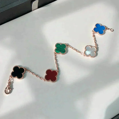 [⭐⭐JeweliWhal]CLOVER 5 MOTIFS MULTICOLOR BRACELET