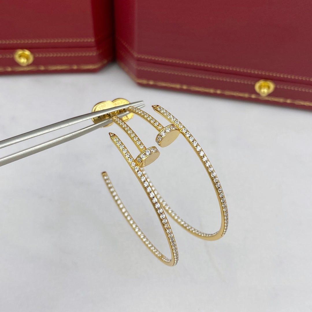 [⭐⭐JeweliWhal]JUSTE EARRINGS フルダイヤモンド 1.8mm