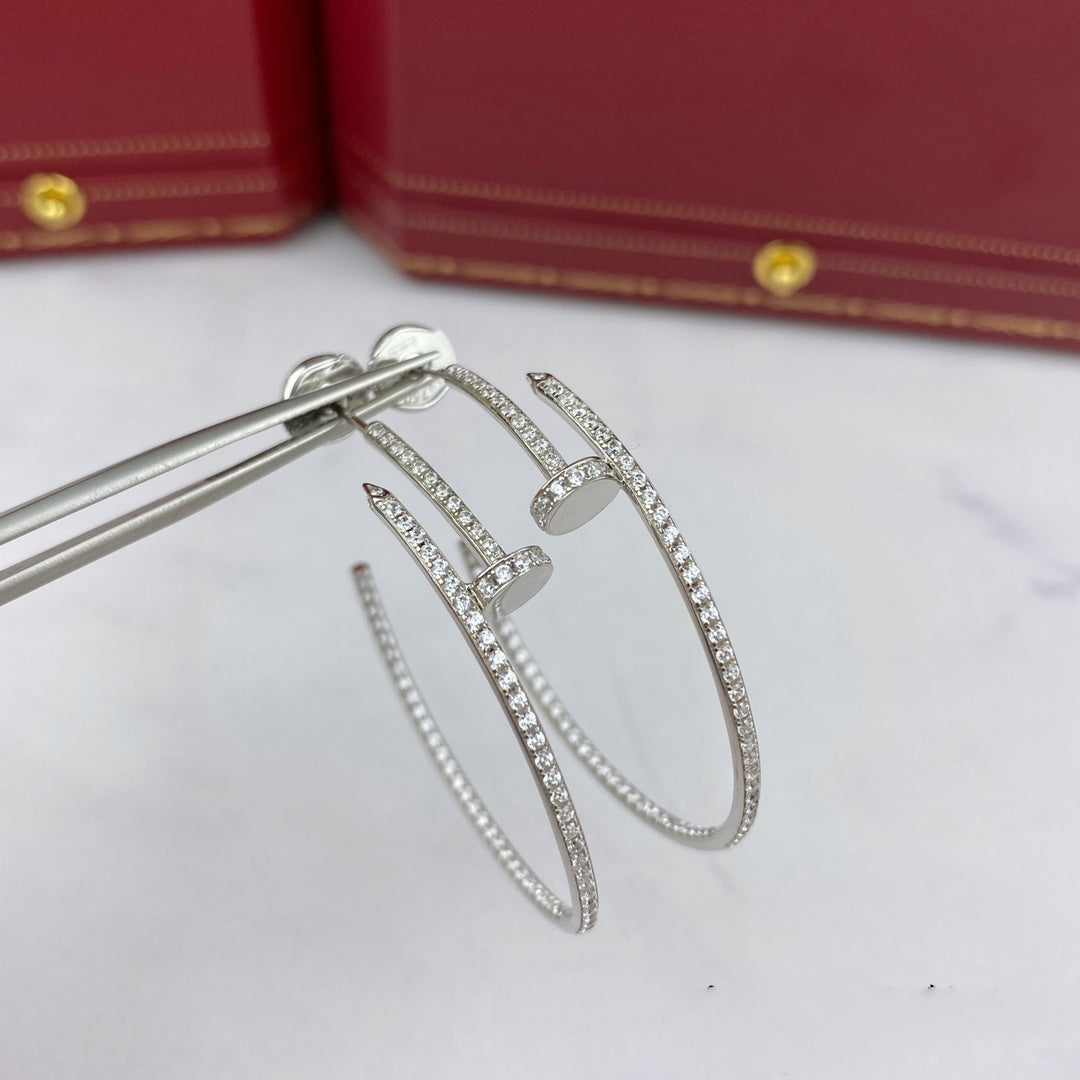 [⭐⭐JeweliWhal]JUSTE EARRINGS フルダイヤモンド 1.8mm