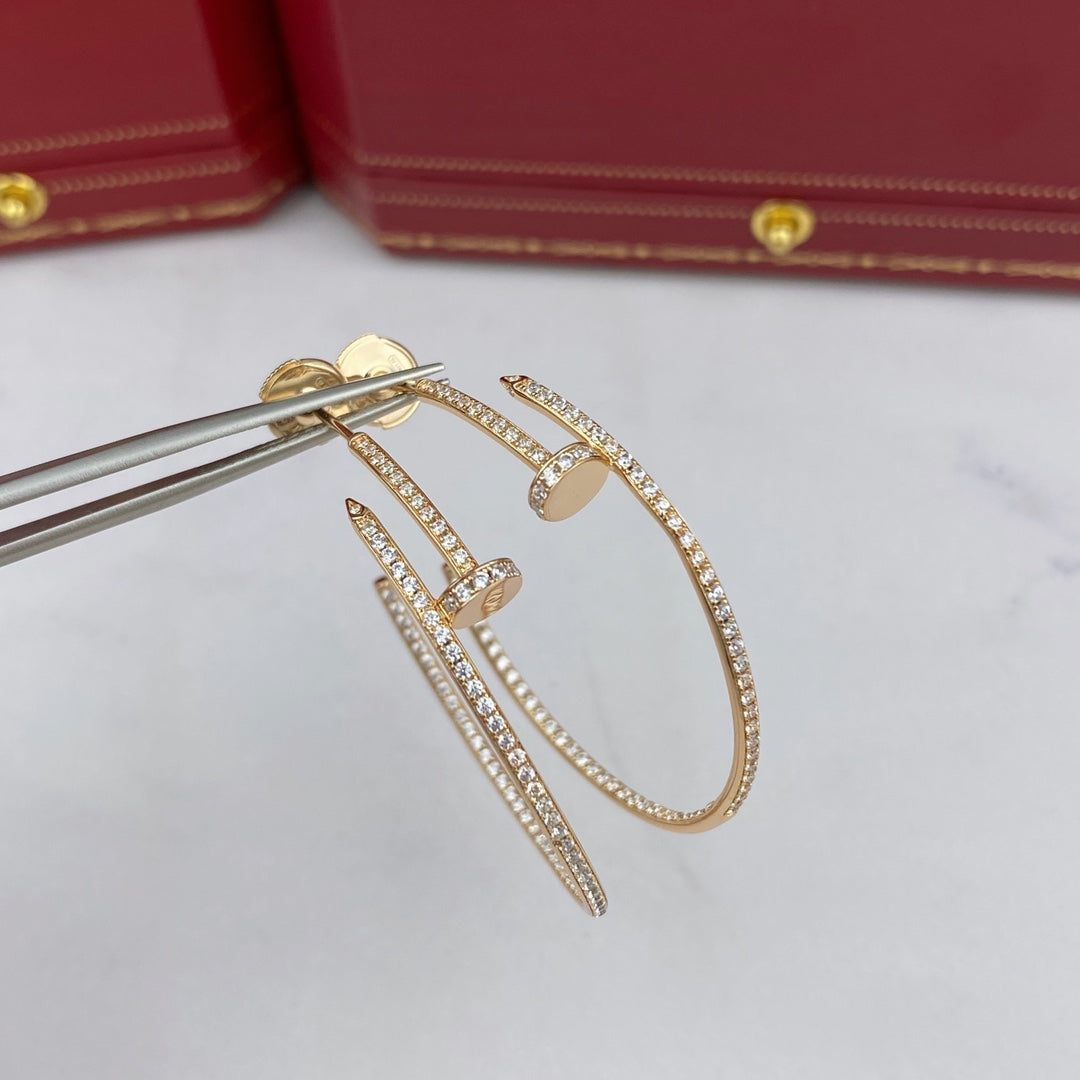[⭐⭐JeweliWhal]JUSTE EARRINGS フルダイヤモンド 1.8mm