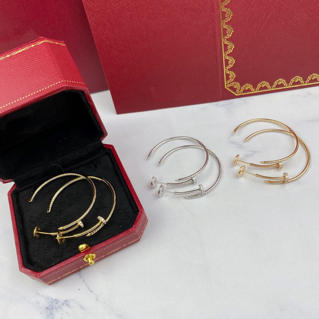 [⭐⭐JeweliWhal]JUSTE EARRINGS フルダイヤモンド 1.8mm