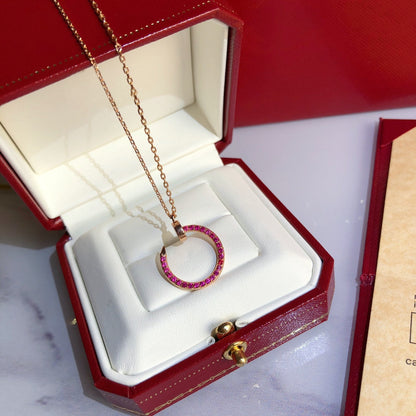 [⭐⭐JeweliWhal]JUSTE NECKLACE GOLD RED DIAMONDS