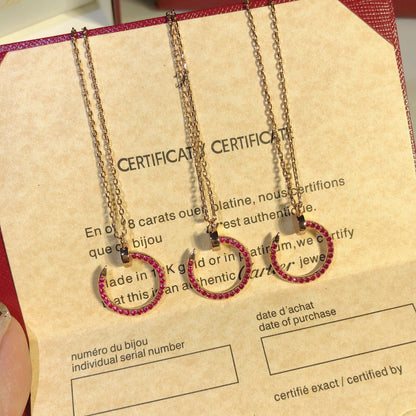 [⭐⭐JeweliWhal]JUSTE NECKLACE GOLD RED DIAMONDS