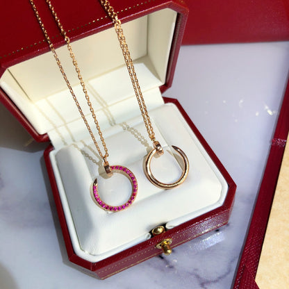 [⭐⭐JeweliWhal]JUSTE NECKLACE GOLD RED DIAMONDS