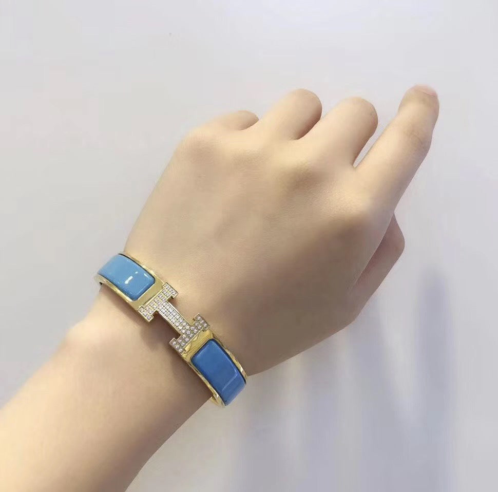 [⭐⭐JeweliWhal]H CLOUD BLUE BRACELET GOLD DIAMOND