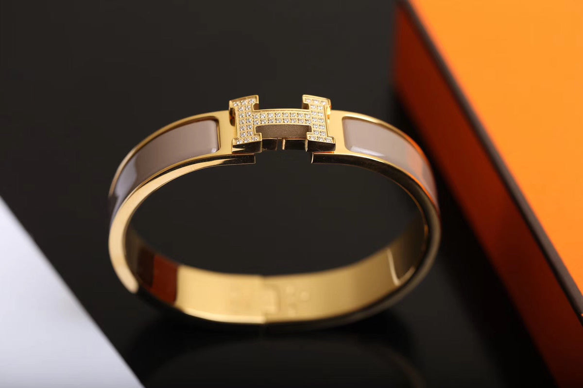 [⭐⭐JeweliWhal]H BRACELET GOLD DIAMOND