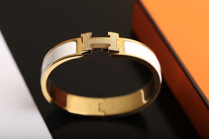 [⭐⭐JeweliWhal]H BRACELET GOLD DIAMOND