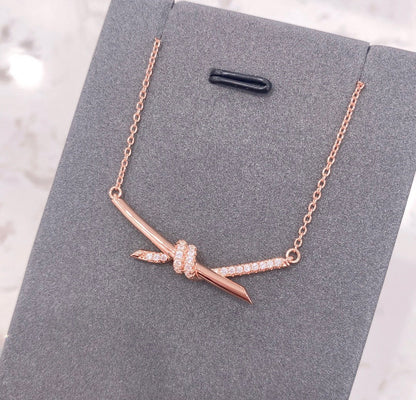 [⭐JeweliWhal]KNOT NECKLACE DIAMONDS