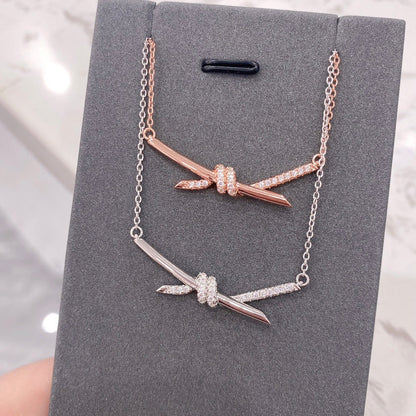 [⭐JeweliWhal]KNOT NECKLACE DIAMONDS
