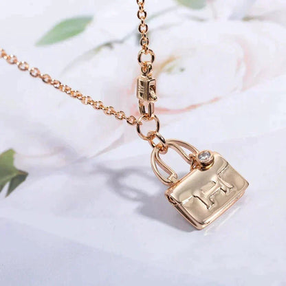 [⭐⭐JeweliWhal]AMULETTE PEDANT ROSE GOLD NECKLACE