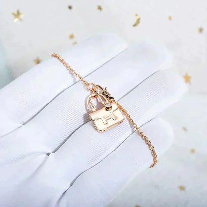 [⭐⭐JeweliWhal]AMULETTE PEDANT ROSE GOLD NECKLACE
