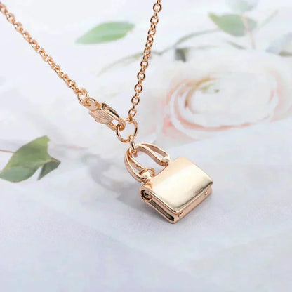 [⭐⭐JeweliWhal]AMULETTE PEDANT ROSE GOLD NECKLACE