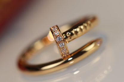 [⭐⭐JeweliWhal]JUSTE RING 2.65MM GOLD DIAMOND