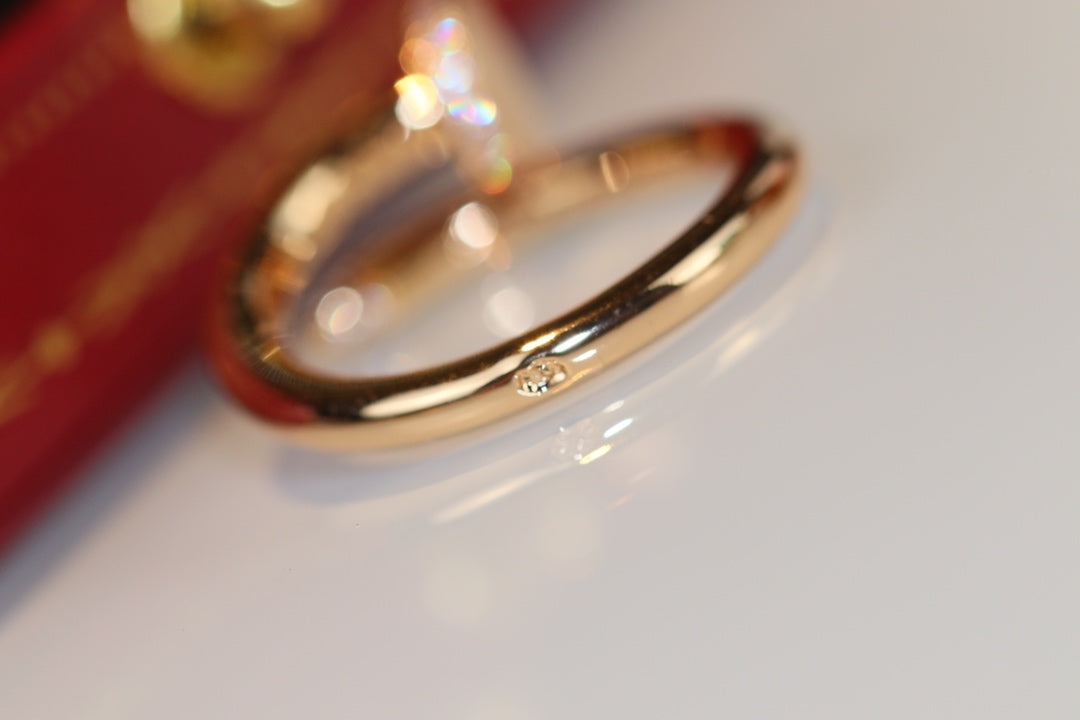 [⭐⭐JeweliWhal]JUSTE RING 2.65MM GOLD DIAMOND