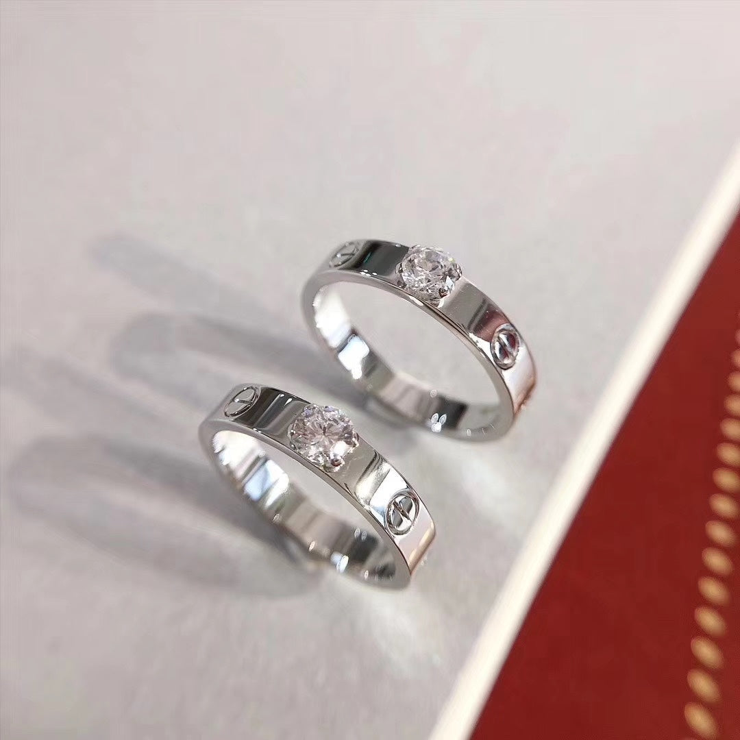 [⭐⭐JeweliWhal]LOVE RING 3.6MM 1 BIG DIAMOND