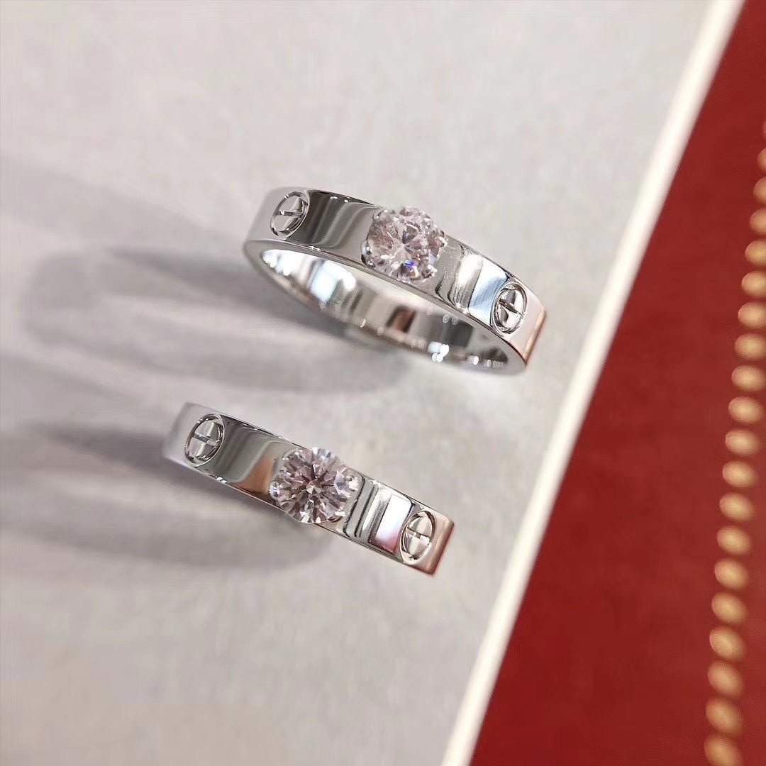 [⭐⭐JeweliWhal]LOVE RING 3.6MM 1 BIG DIAMOND