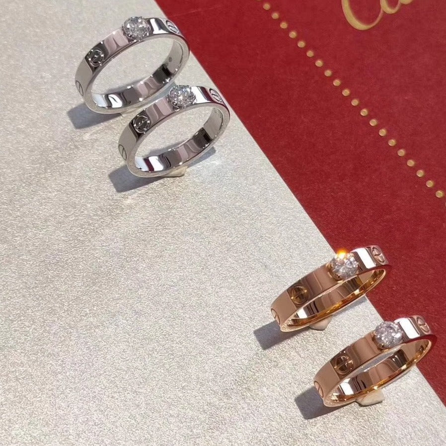 [⭐⭐JeweliWhal]LOVE RING 3.6MM 1 BIG DIAMOND