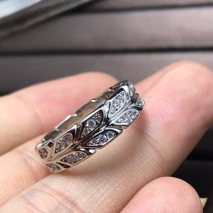 [⭐JeweliWhal]オリーブリーフ ダイヤモンドリング