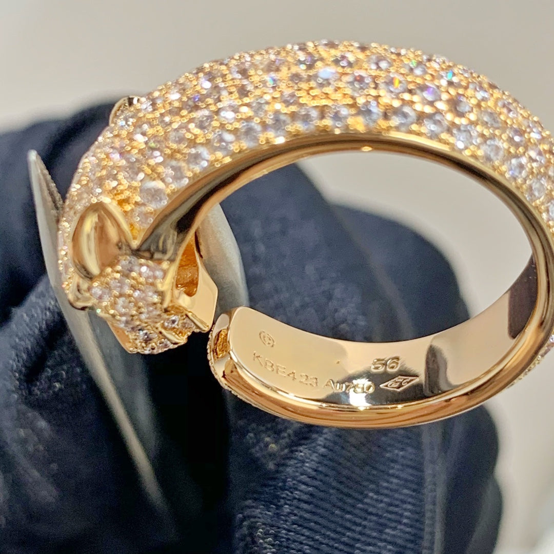 [⭐⭐JeweliWhal]PANTHERE PINK GOLD DIAMOND RING